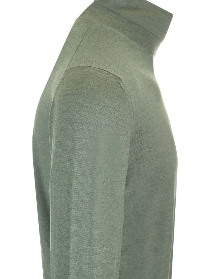 Mauro Ottaviani Wool Turtleneck Knitwear - Green | 0cd1e3cd099fb336bda13824c76f8cfe117c39ca