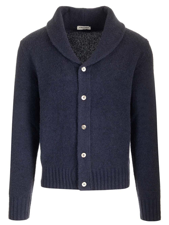 Cardigan Scialle Merinos Knitwear Blue