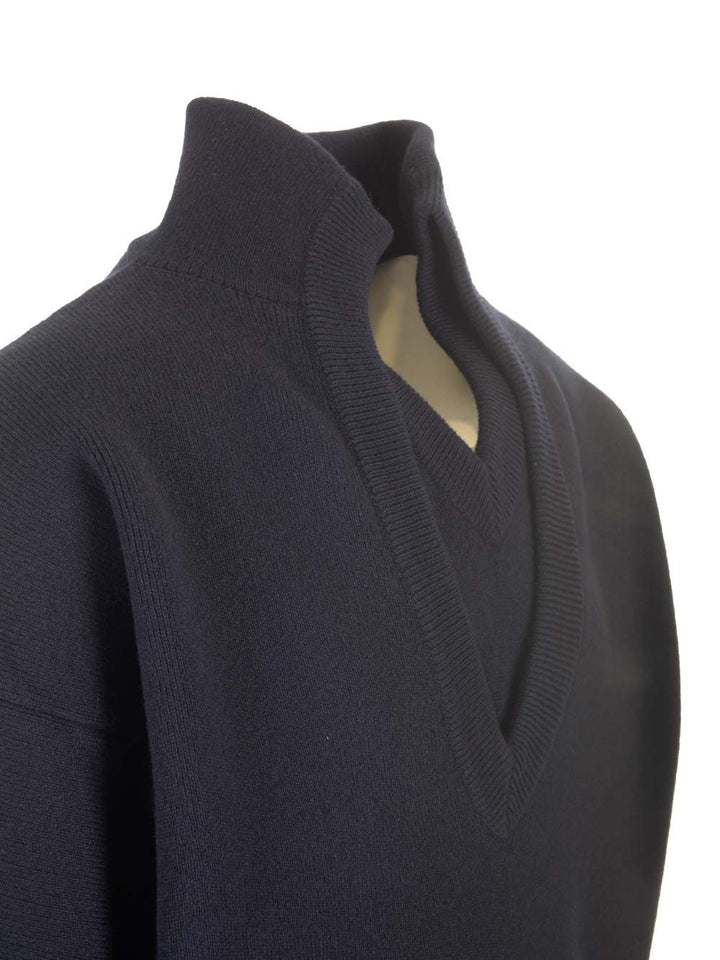 Bottega Veneta Compact Wool Sweater Knitwear - Blue | 2779844144db774878b99fd542bb4cf97632c58f
