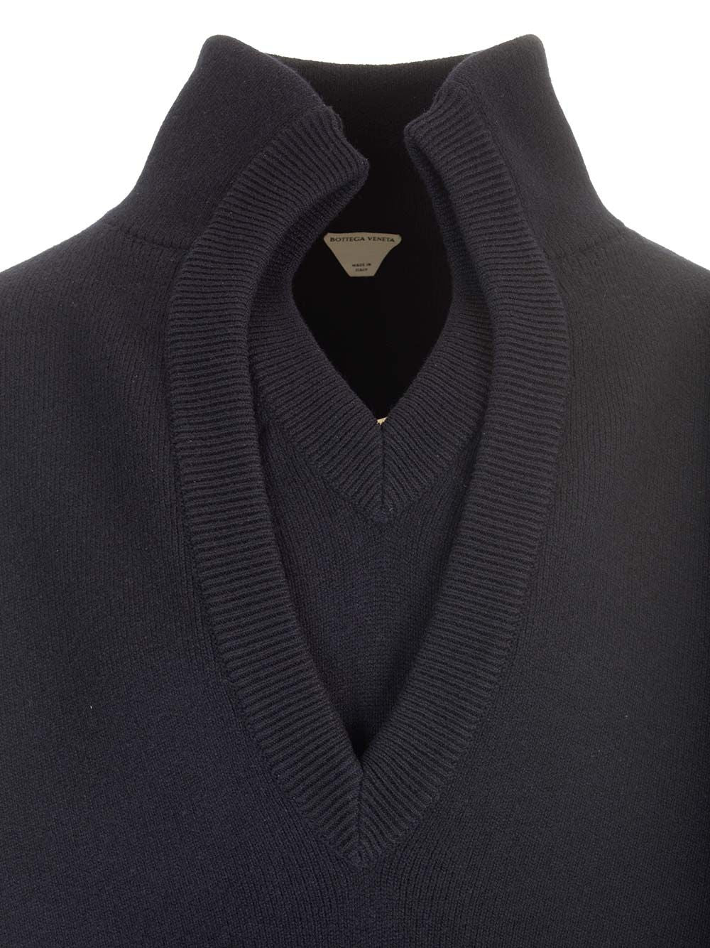 Bottega Veneta Compact Wool Sweater Knitwear - Blue | d8bd10ee58fb3bbee9ebe92a733f562d656a23f3