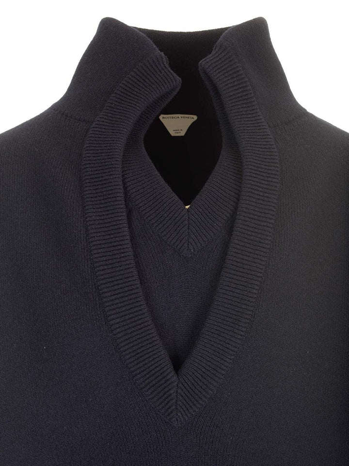Bottega Veneta Compact Wool Sweater Knitwear - Blue | d8bd10ee58fb3bbee9ebe92a733f562d656a23f3