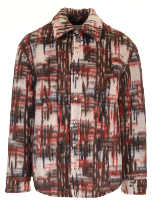 Brushed Alpaca Overshirt Jackets Multicolor