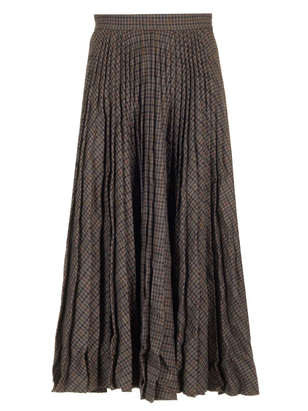Balenciaga Wrinkled Effect Pleated Midi Skirts - Brown | a21f467d4582681e579b86480c3d3bb797549df2