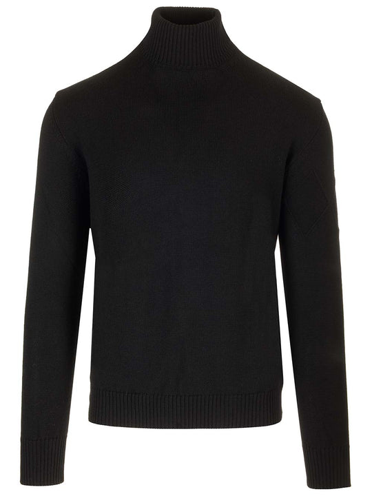 Merino Wool Turtleneck Knitwear Black