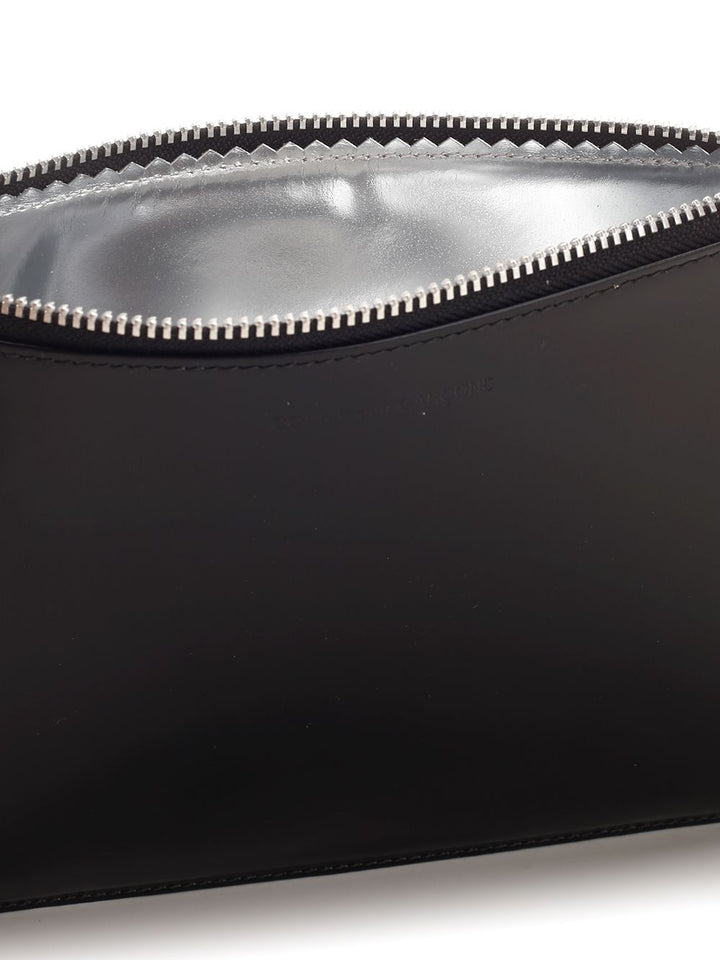 Comme Des Garcons Wallet Shiny Leather Pouch With Silver Interior Small leather goods - Black | 6500698ade9a43745c86188ac58a24111abc201f