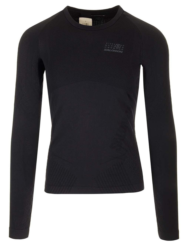 Mm6 Maison Margiela Mm6 X Salomon Gore-Tex Long Sleeve T-Shirt Knitwear - Black | 81ffc6ca69a0a4d6c2bdb9006ed083ea5f868b5e