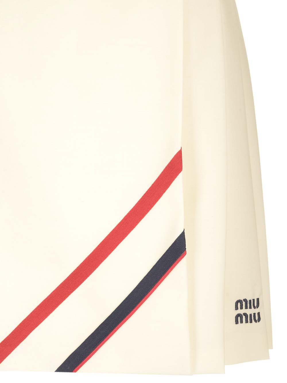 Miu Miu Pleated Mohair Canvas Skirt Skirts - Beige | be32e0731cc1f03d3013229e56b23f1fef1c3828
