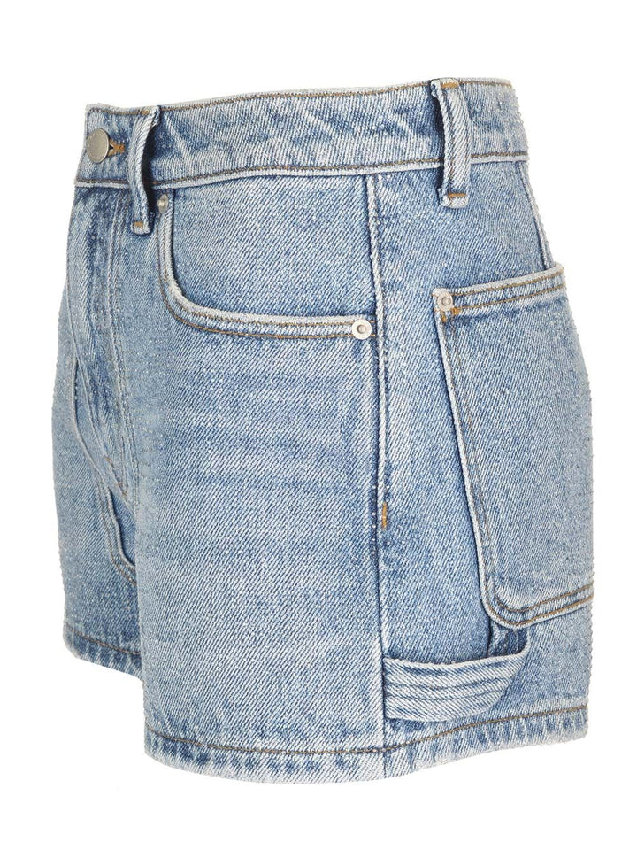 Alexander Wang Denim Carpenter Shorts Trousers - Blue | e771560ef6e6bd0ecf7b495f40a67a0db3741ef8