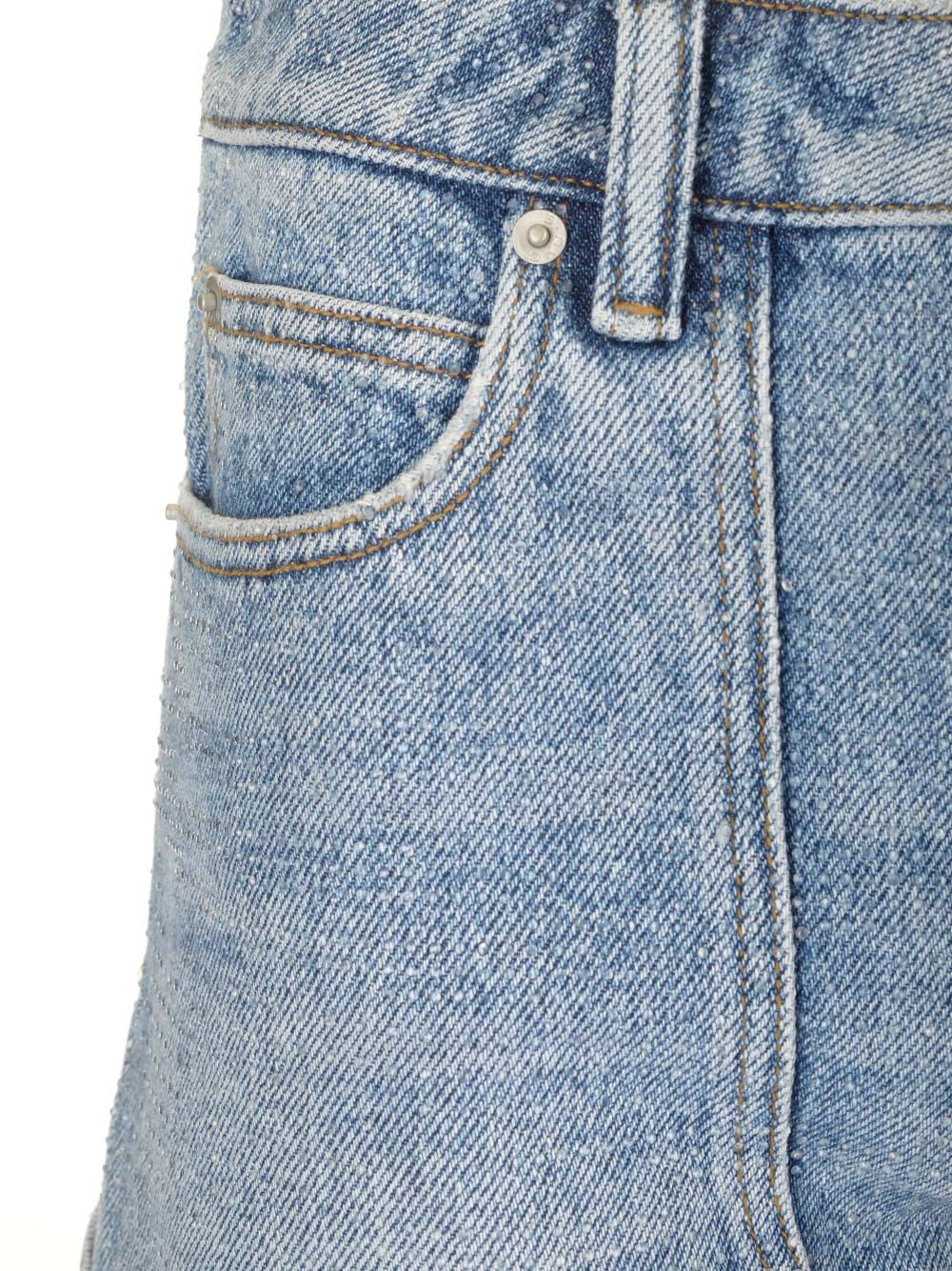 Alexander Wang Denim Carpenter Shorts Trousers - Blue | 36fae6a9d72b6843aa8fcf15ac11dc020c11c210