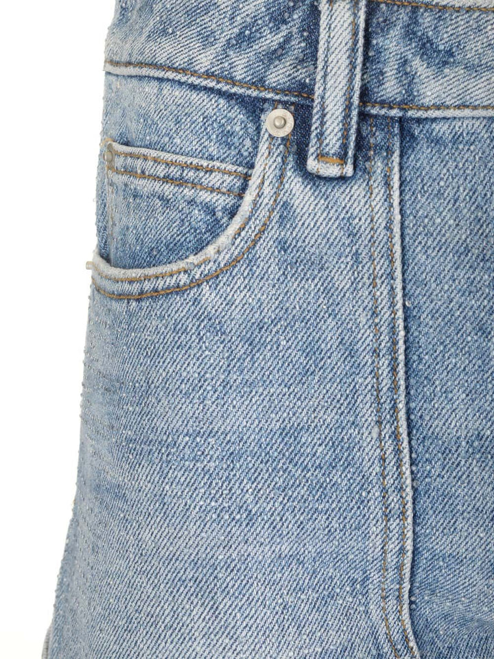 Alexander Wang Denim Carpenter Shorts Trousers - Blue | 36fae6a9d72b6843aa8fcf15ac11dc020c11c210
