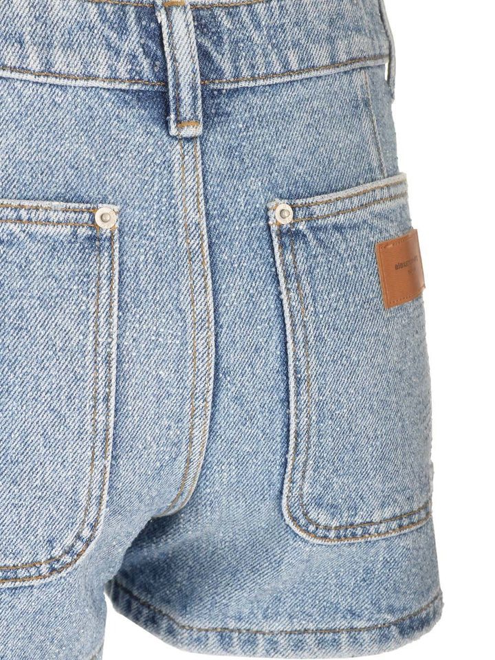 Alexander Wang Denim Carpenter Shorts Trousers - Blue | d762ca5f8bba56f7379e03b201d25cd2e27133f0