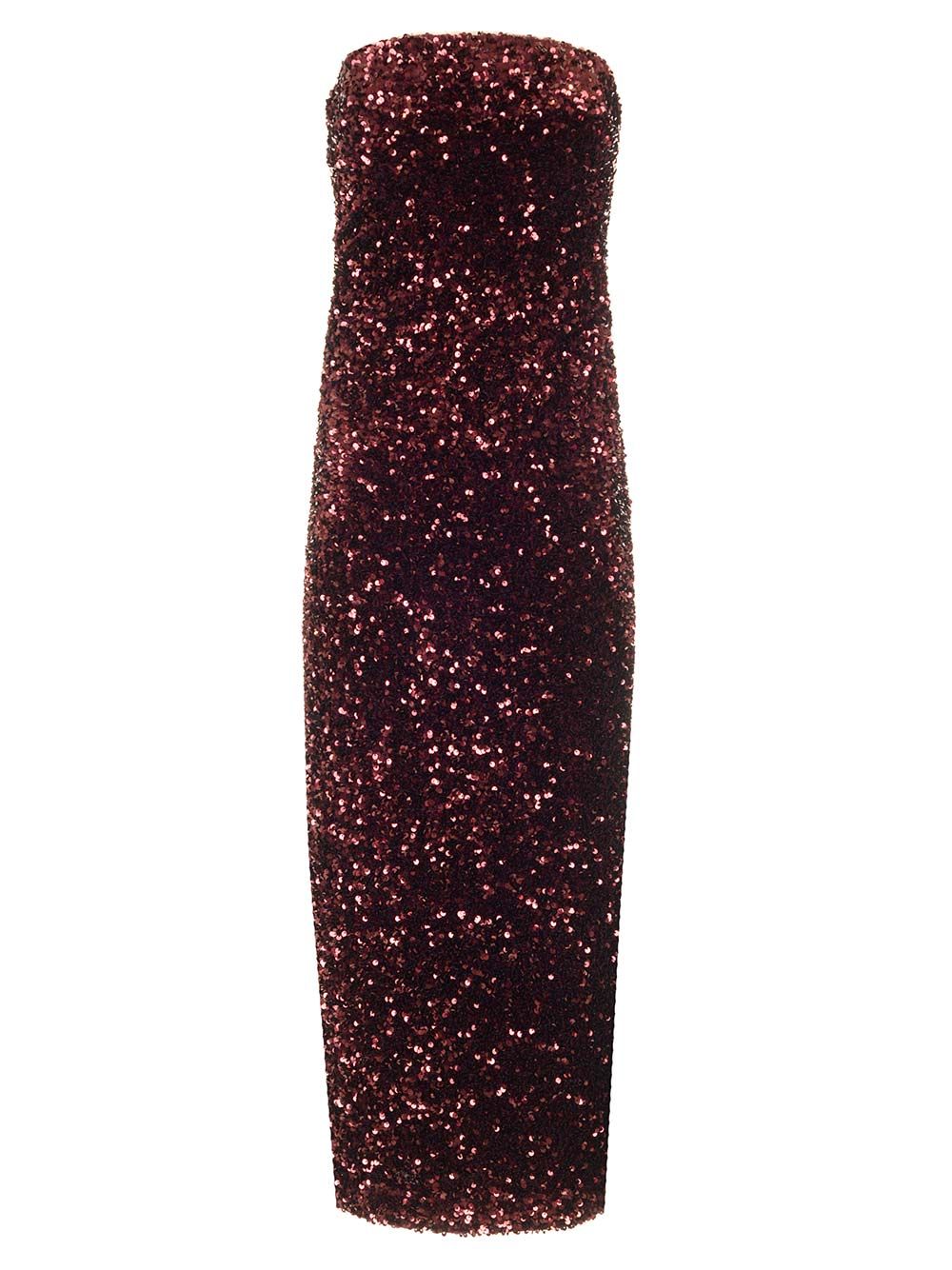 Al Duca D'Aosta Sequins Bustier Dress Dresses - Bordeaux | 13d8359c5ac02a287b890145ee8cfb8ee03a9c0d