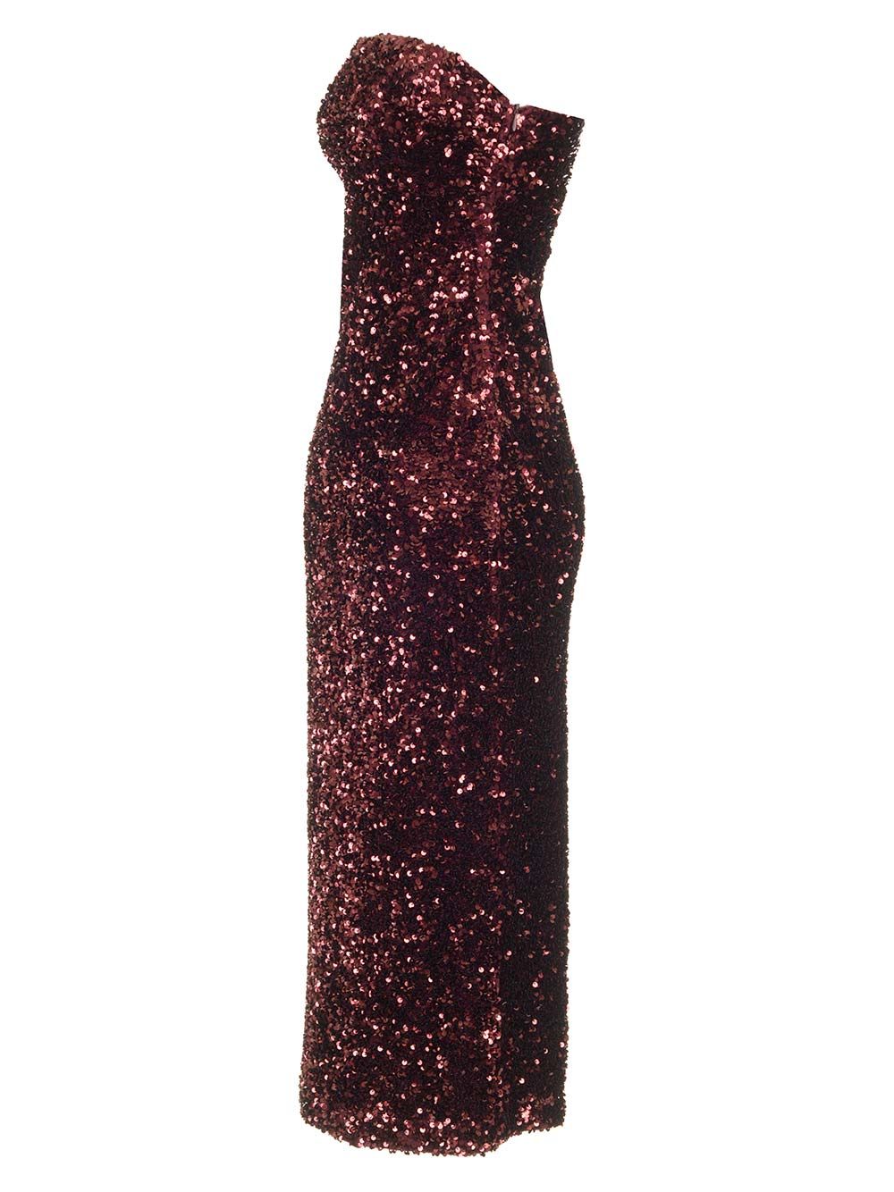 Al Duca D'Aosta Sequins Bustier Dress Dresses - Bordeaux | c0ca45a8a036f7ad1340c7f90c4336bba1db6e81
