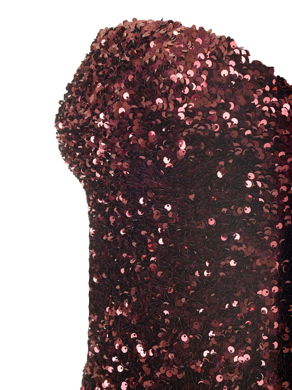 Al Duca D'Aosta Sequins Bustier Dress Dresses - Bordeaux | d30f4c00d7ec2bd162dcc21cfe846305bac4a1e8