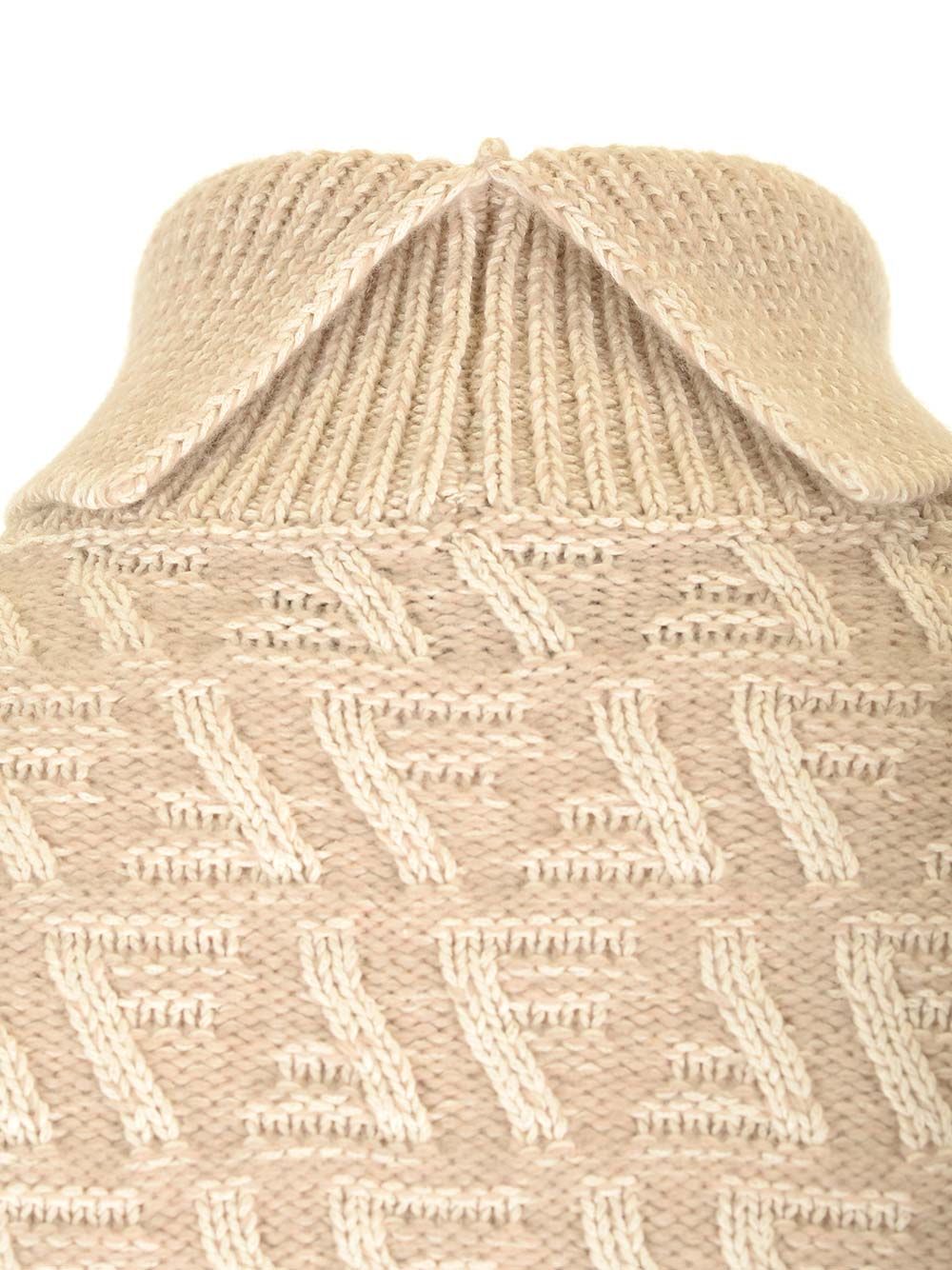 Fendi Wool And Cashmere Turtleneck Knitwear - Beige | b304995887136253e9601f91499640465bbb55f9