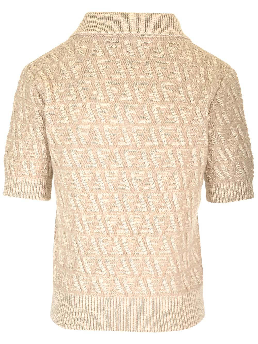 Fendi Short-Sleeved Polo shirt - Beige | f811b9711027c95d11764938cb4f7bf9ace78a8c