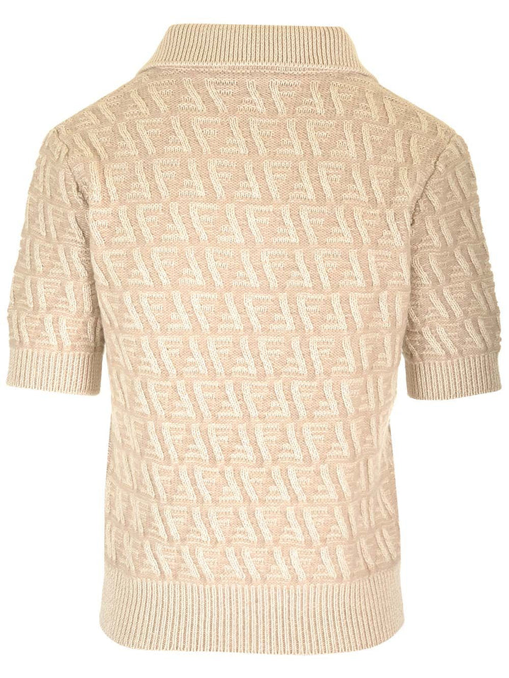 Fendi Short-Sleeved Polo shirt - Beige | f811b9711027c95d11764938cb4f7bf9ace78a8c