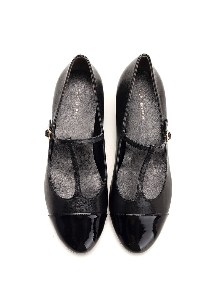 Tory Burch T-Strap Ballet Flats Pumps - Black | 873c4bc2a6b0d9f895af5f71a54128bb82444778