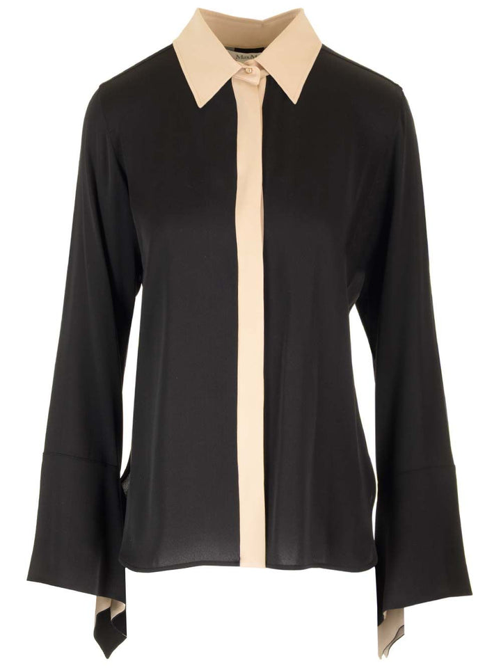 Max Mara Charmeuse Silk Shirt Shirts - Black | ec33296ee649f0e06b9aa31ea67a35846718008c