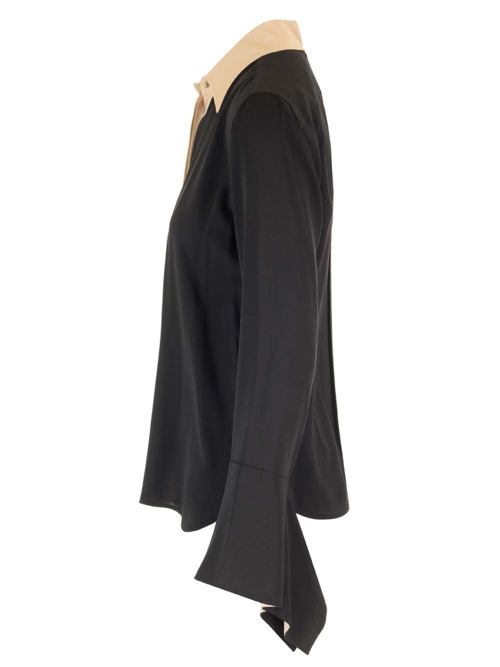 Max Mara Charmeuse Silk Shirt Shirts - Black | d948f49aae5520533daba6dc40827a039db0cd16