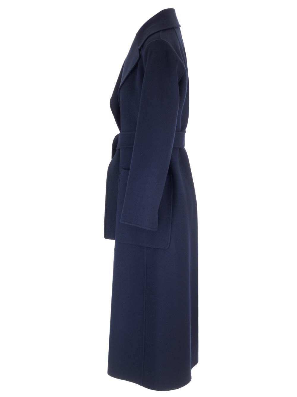 'S Max Mara Long Wrap Coat Coats - Blue | 1ad00047c8a3ea5d38bbd97675b76d9ed7c23612