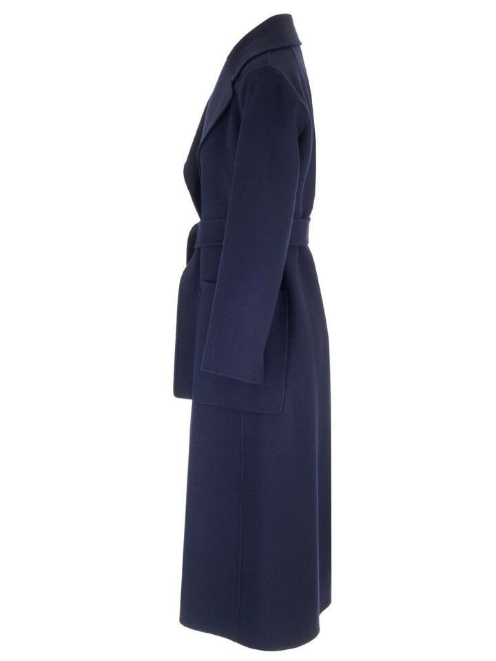 'S Max Mara Long Wrap Coat Coats - Blue | 1ad00047c8a3ea5d38bbd97675b76d9ed7c23612