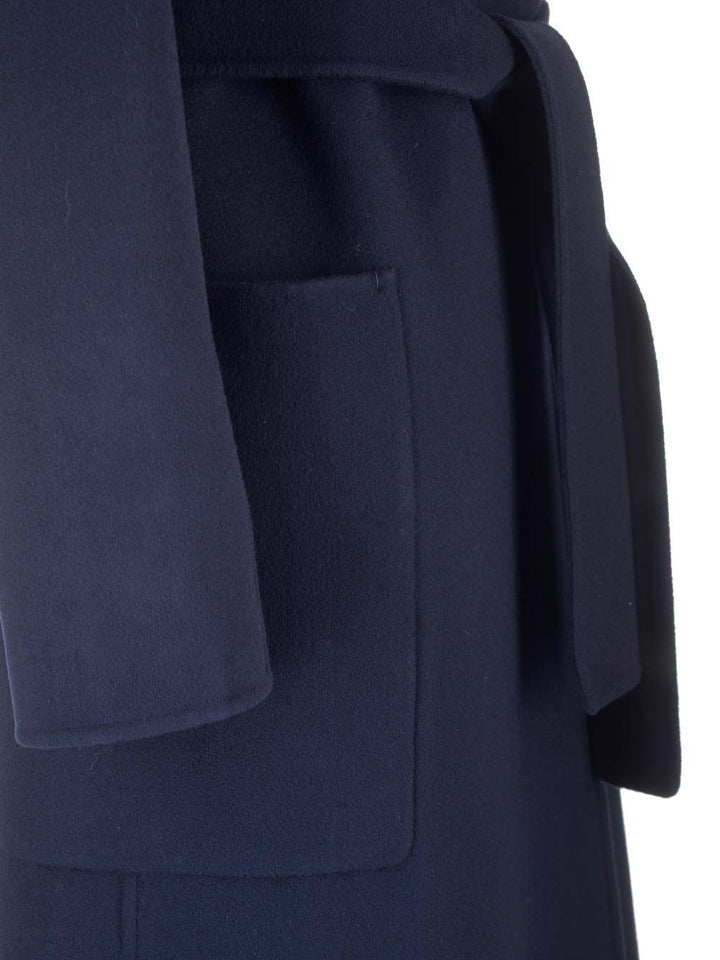 'S Max Mara Long Wrap Coat Coats - Blue | 1f80c777a922cedfe4397dbf52e679ab73b69472