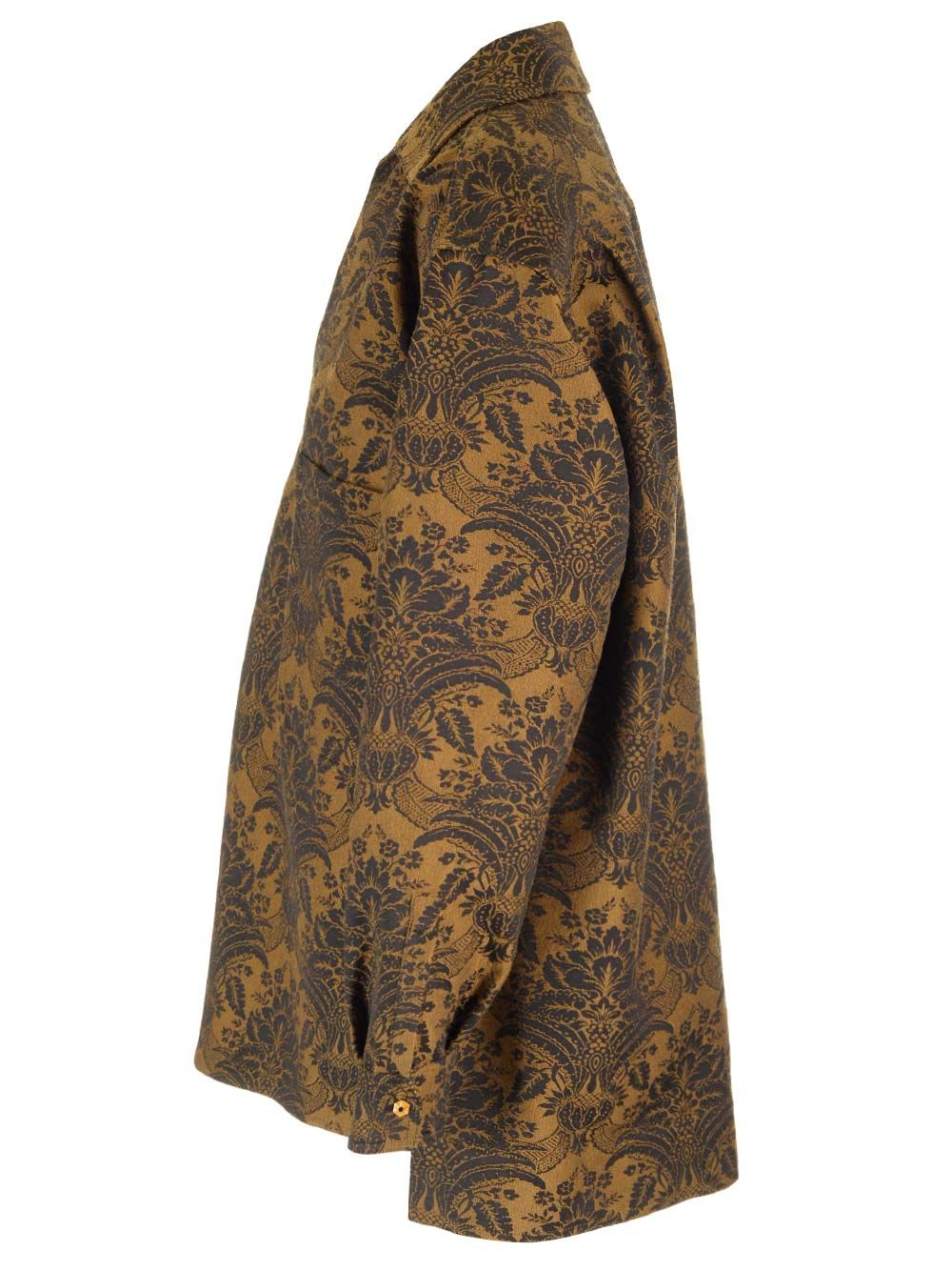Max Mara Jacquard Wool Tunic Blouse Tops - Brown | 0f4a854d20150fb5916831ce1d2b6cce9bc37e5e