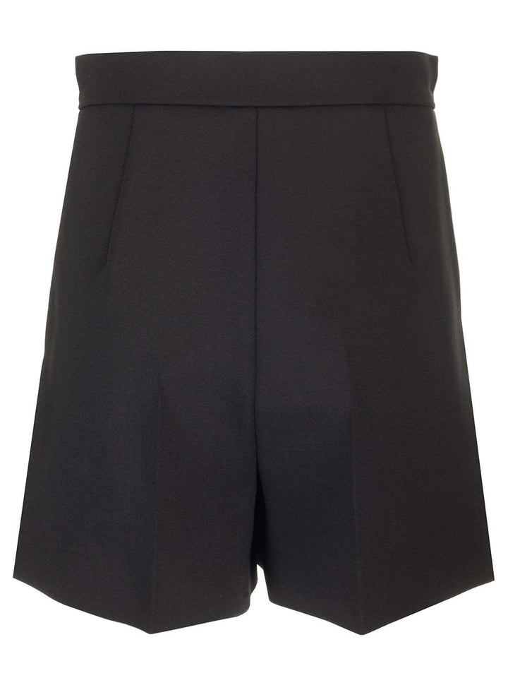 Max Mara Wool Canvas Shorts Trousers - Black | 0e5aafbfe9ea02d62b31da04643d81e3734490f9