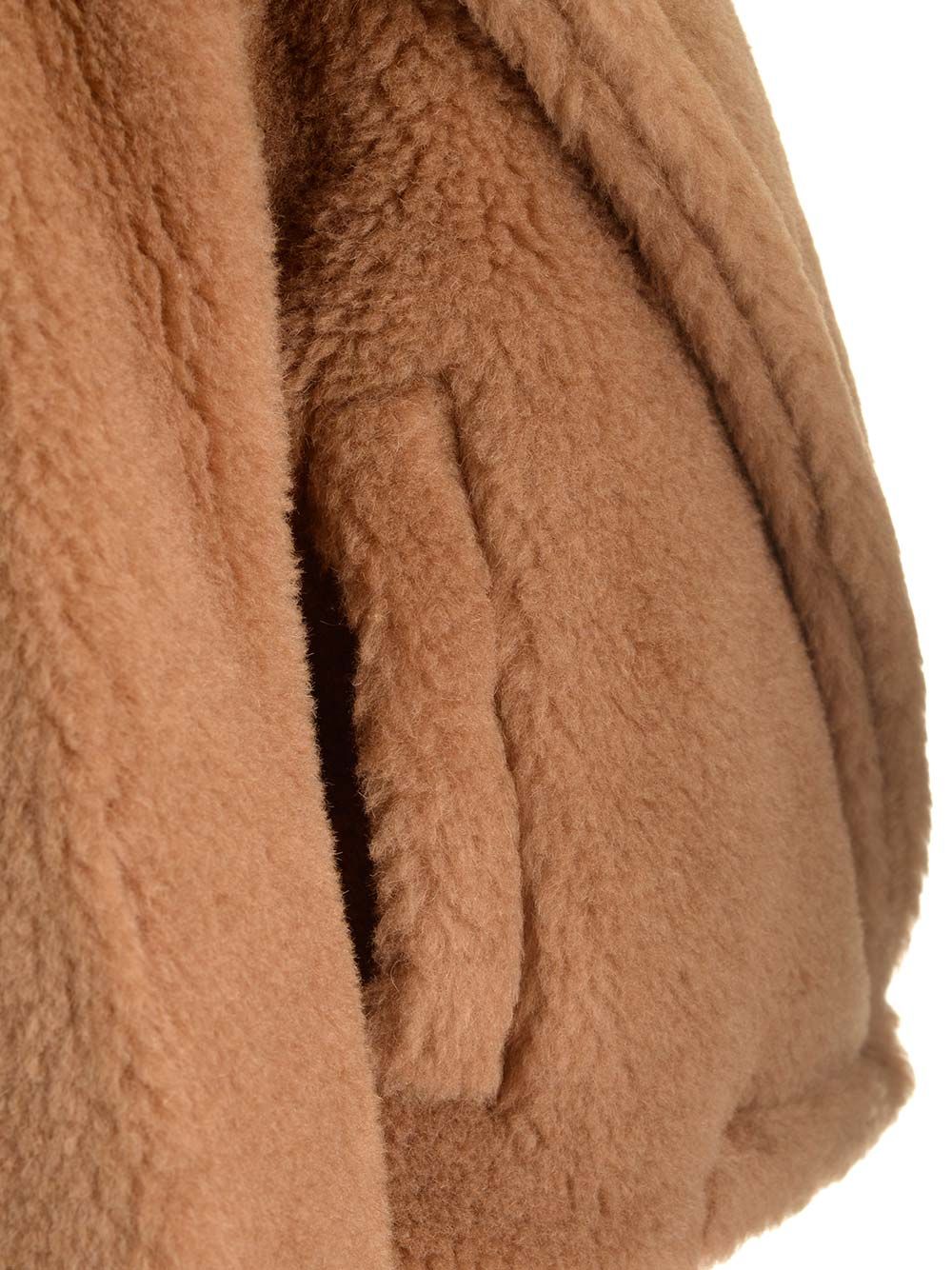 Max Mara Camel Teddy Cropped Jacket Coats - Beige | 484547a7e0e65518aeb15b41f3dedc9cd069b7e8