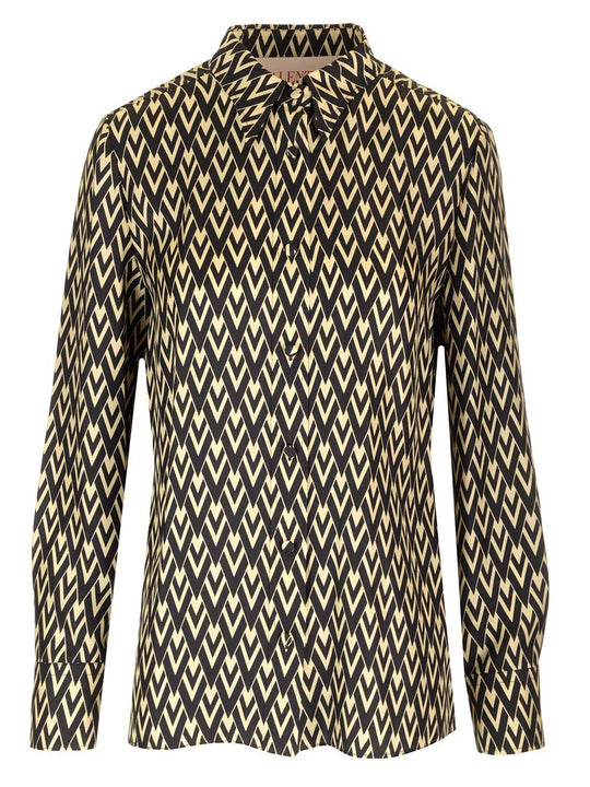 Toute La V Twill Shirt Shirts Multicolor