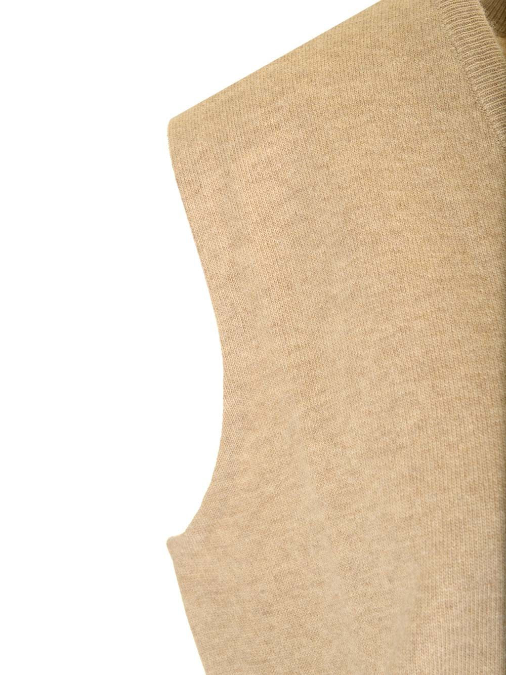 Maison Margiela V-Neck Vest Knitwear - Beige | 90d274d51349360667cdb828b65f12846d7ba5f0
