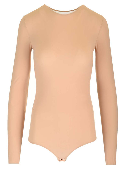 Long Sleeved Bodysuit Tops Rose