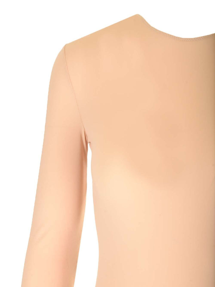 Maison Margiela Long Sleeved Bodysuit Tops - Rose | c462ad20e9ba202cc55245c2a3faa0cceefa4b4b