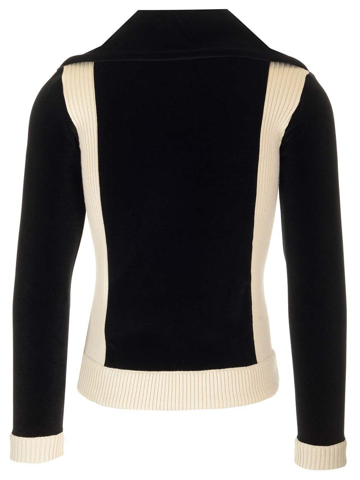 Valentino Garavani Chenille Sweatshirt With Patch Jackets - Black | f2314e78bd24879b68accbdea6ad39f239a9570a