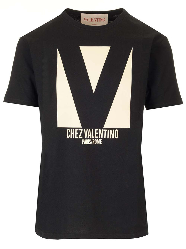 Valentino Garavani Chez Valentino T-Shirt - Black | a38b3281b7a42bceea7dbfdf58cbba15b9541ddf