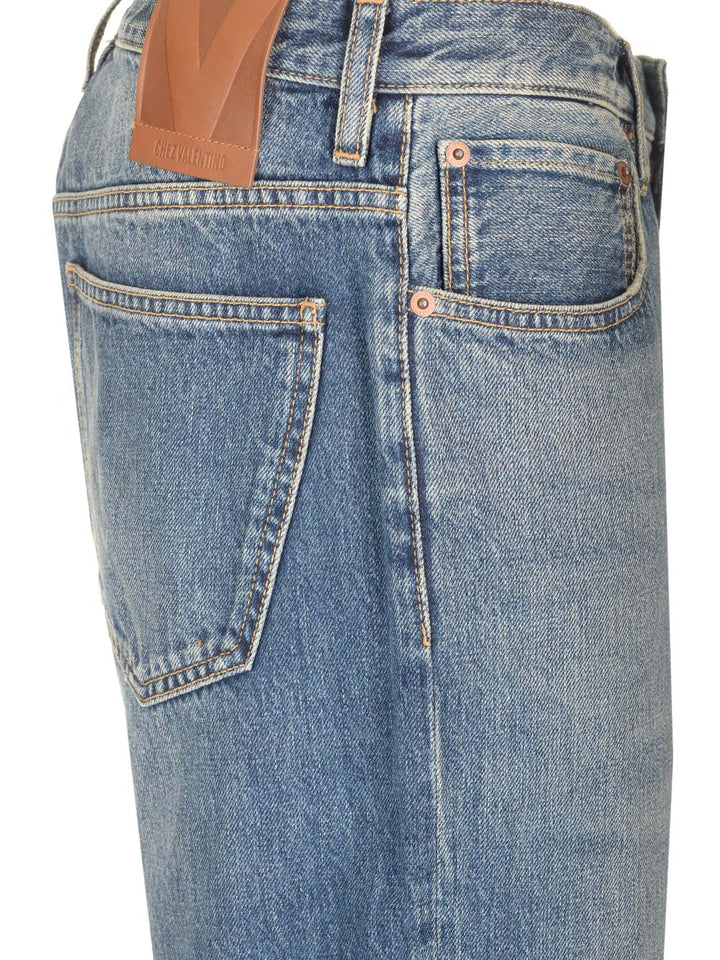 Valentino Garavani Stonewashed Denim Jeans - Blue | 374880041c4b6d5f086f6775a69f3009510e6ac1