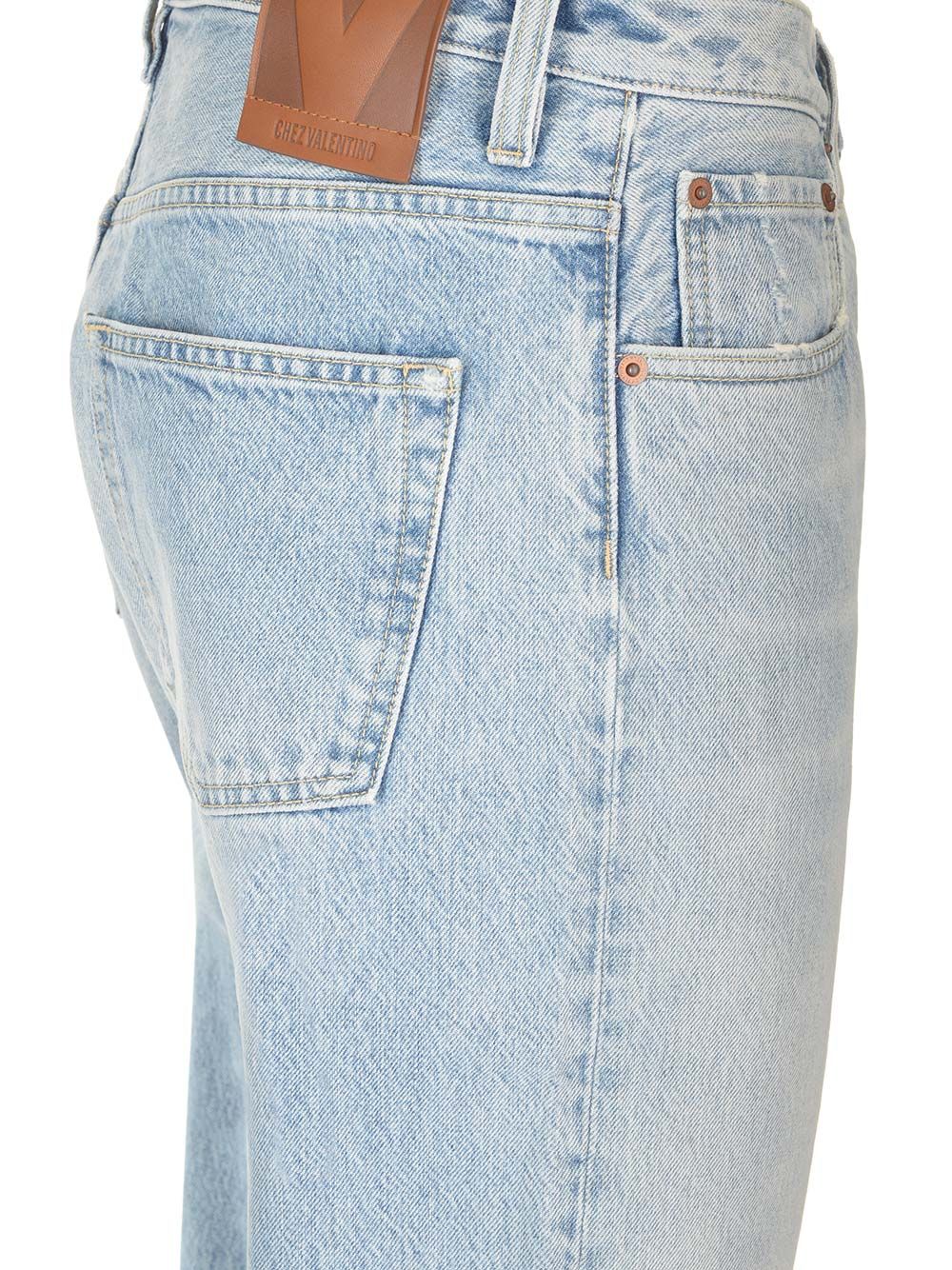 Valentino Garavani Stonewashed Denim Jeans - Light blue | 745303060498f7598e16ca4083eeba8625f7bb3f