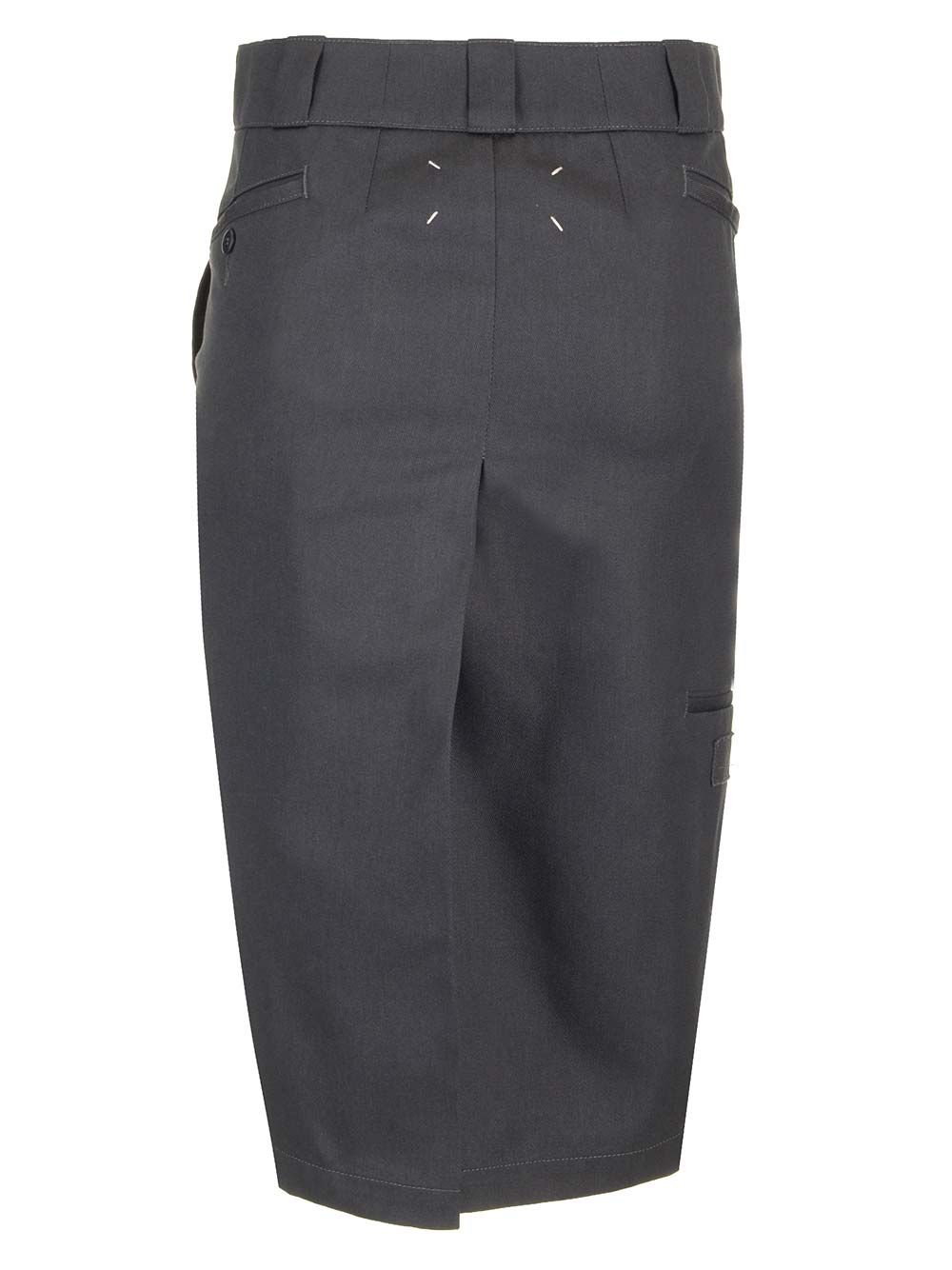 Maison Margiela Cotton Gabardine Midi Skirt Skirts - Grey | 3fe322a0c3bd057b352eddcd5d0ef7caeff5df2f
