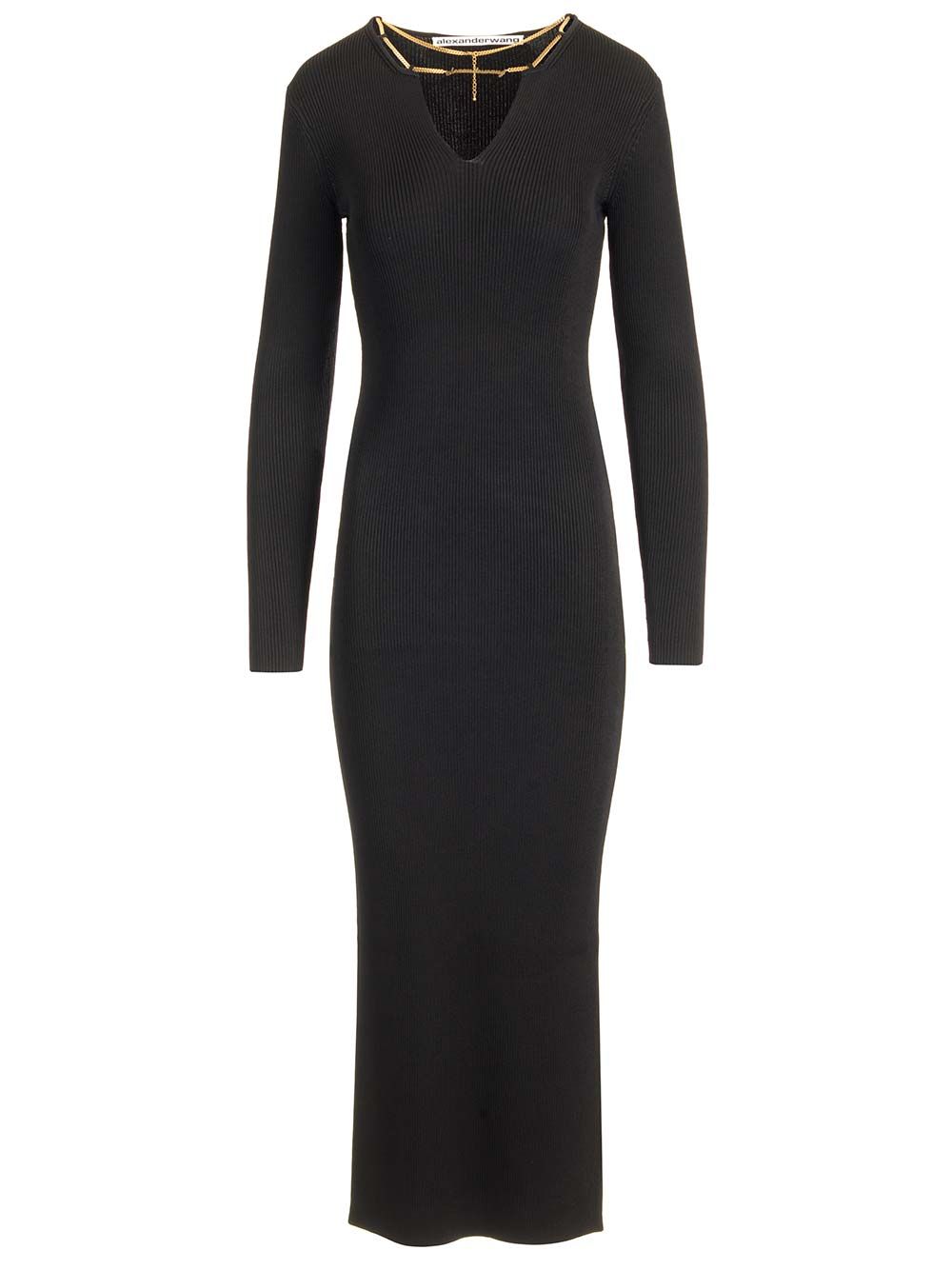 Alexander Wang Name Necklace Long Dress Dresses - Black | 2a2c14dae08ebf1e979fac7aded7c081bfaa1936