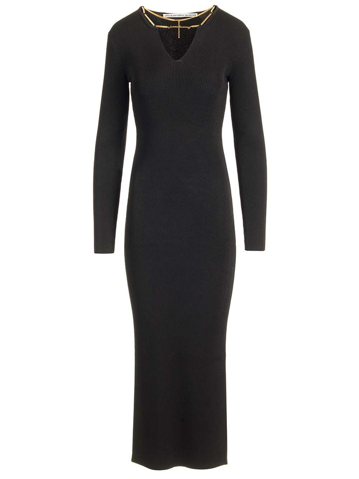 Alexander Wang Name Necklace Long Dress Dresses - Black | 2a2c14dae08ebf1e979fac7aded7c081bfaa1936