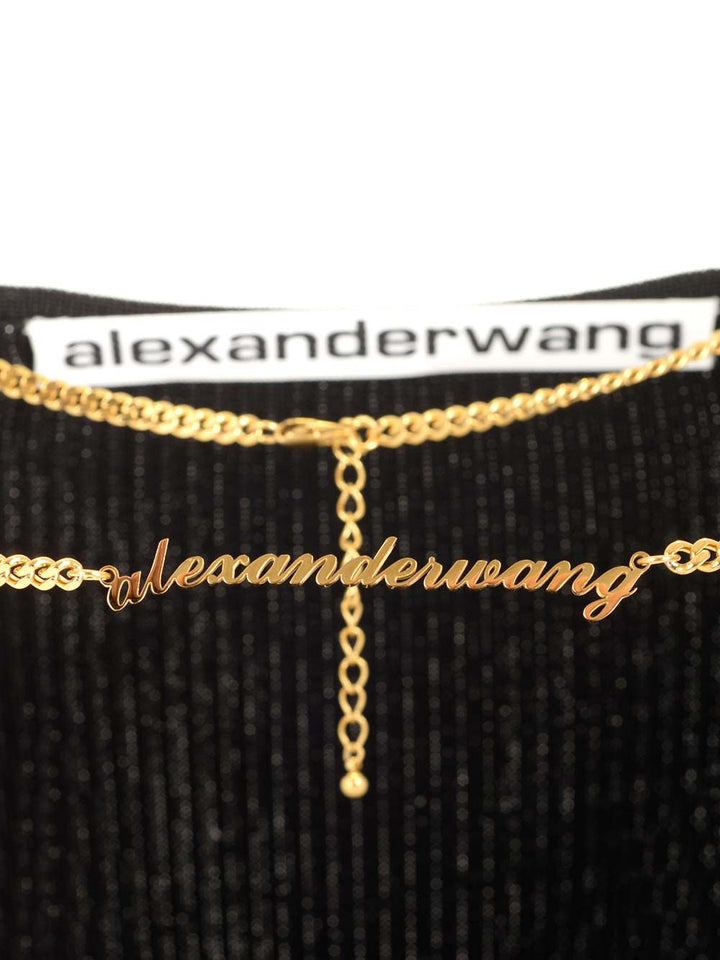 Alexander Wang Name Necklace Long Dress Dresses - Black | 037c4874c28473f61f6d3c48e29cb5a73a9a50ed