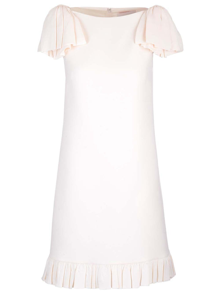 Valentino Garavani Crepe Couture Mini Dress Dresses - White | 76911b8cabfb37b58a2f42c176128ac25f359e7b