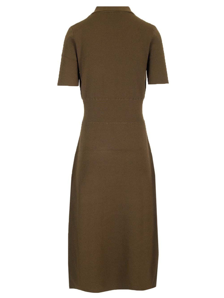 Tory Burch Viscose Knit Midi Dress Dresses - Green | acf3341807256cd278291aff45a455e79246526d
