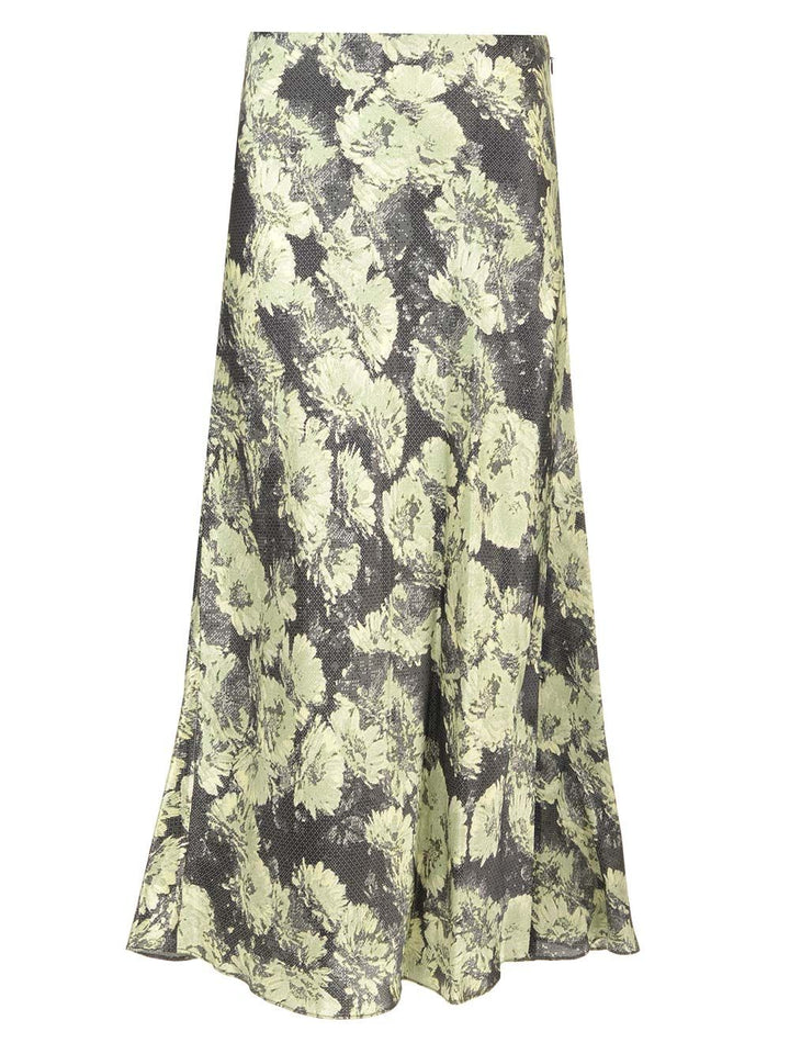 Tory Burch Satin Midi Skirt Skirts - Green | 6f5181d646c712d3f770b3bb5d9c2d99e39496ad