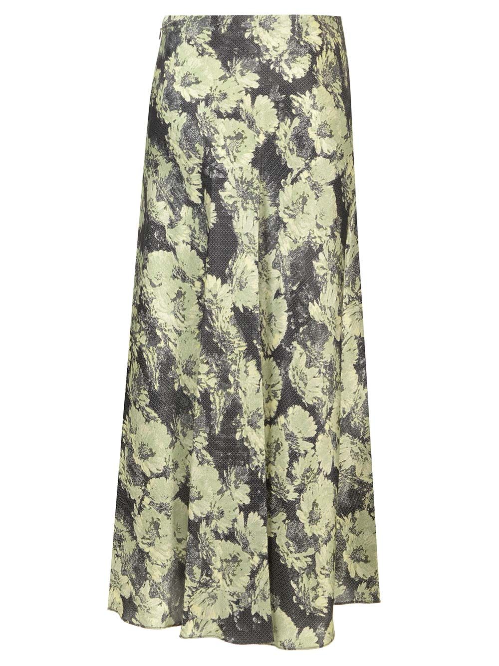 Tory Burch Satin Midi Skirt Skirts - Green | c44b97afbaa0499db4d8ef96cc800fe487faba2c