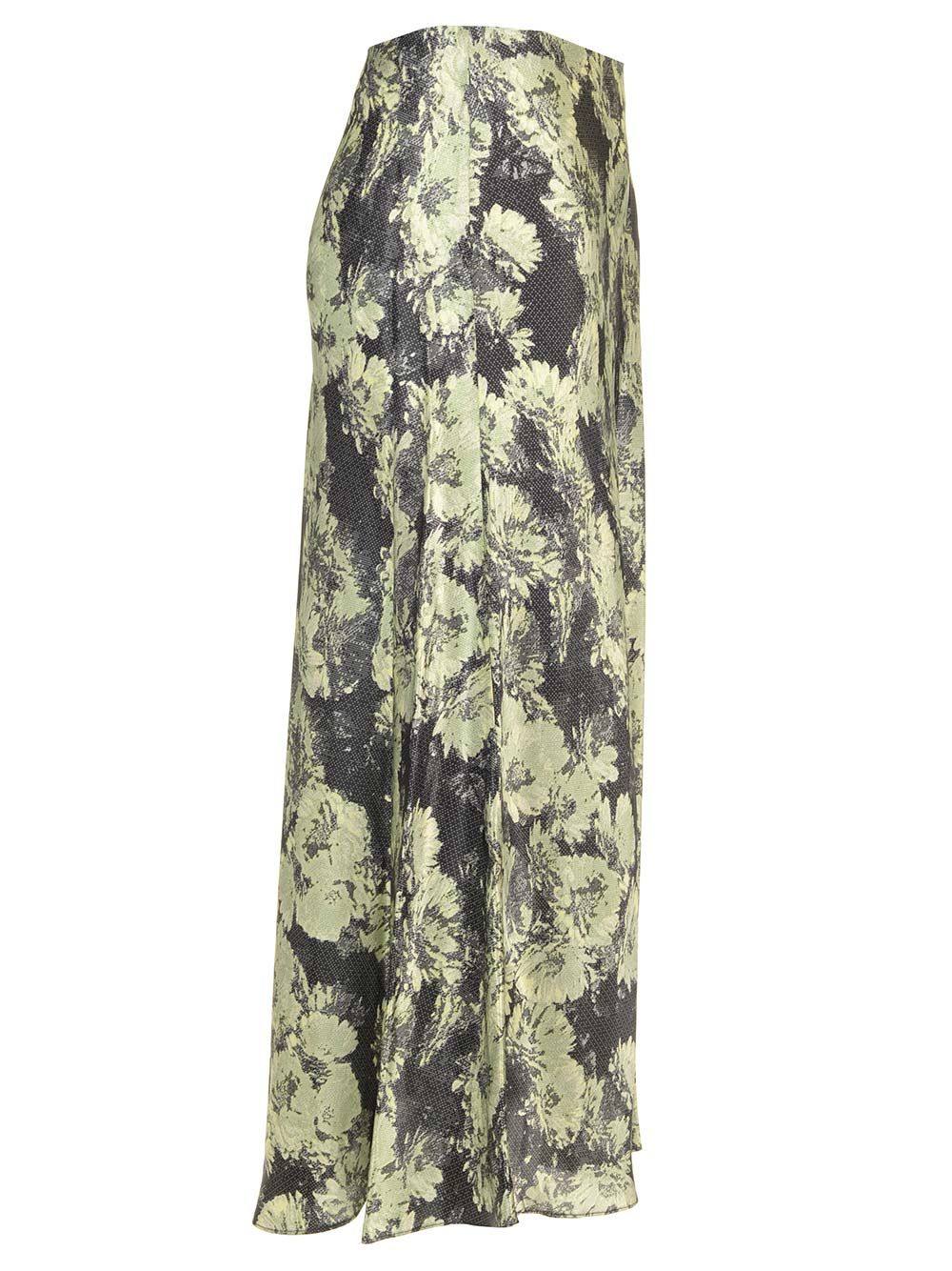 Tory Burch Satin Midi Skirt Skirts - Green | 67d6a3516ad9a8ea9d084a43f1f5199fcd5fa064