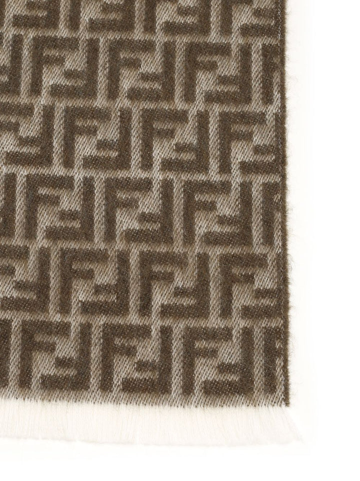 Fendi Wool Scarf Scarves And Foulards - Green | e26640deeaf2fa856b7c9361c44415f278afafa6