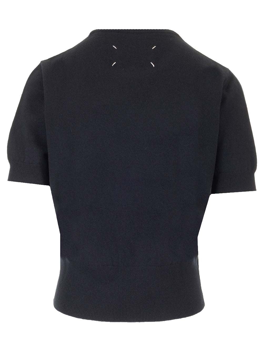 Maison Margiela Wool Knit Top Knitwear - Blue | 12bebe5528bfd4cf8226d21906c903b0663d30cd
