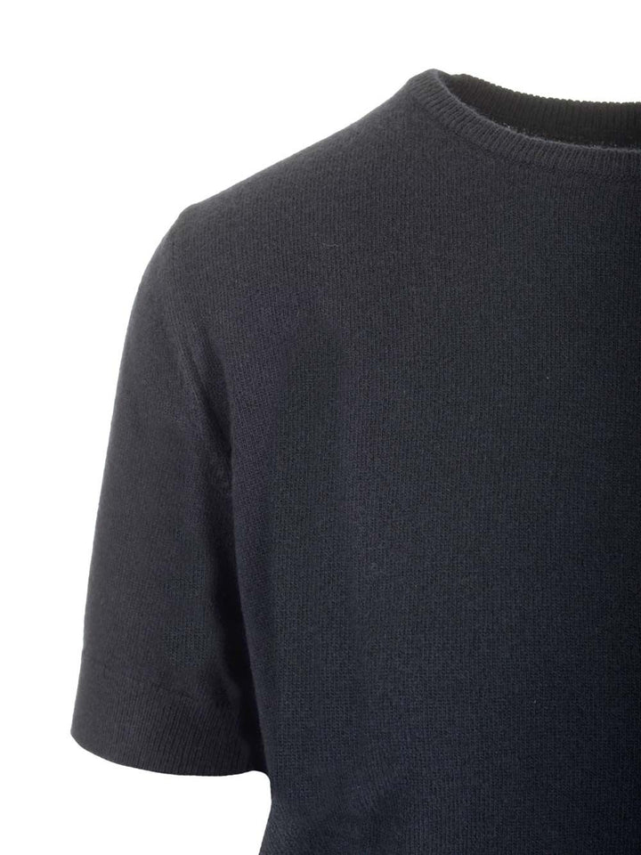 Maison Margiela Wool Knit Top Knitwear - Blue | 89e69f6d229e0852f83eaba307a91ddfac861999